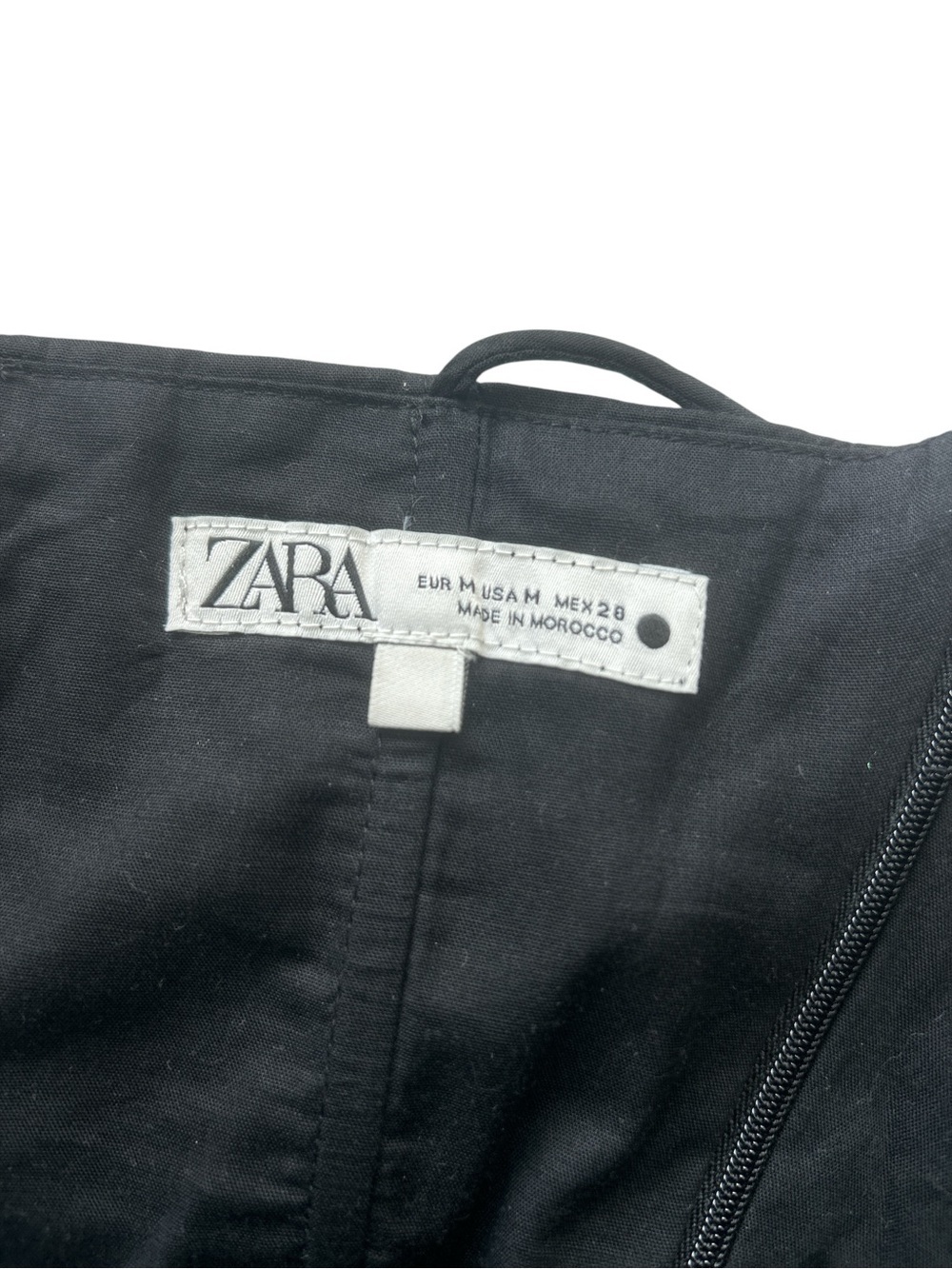 Zara Black Tie-Shoulder Bustier Peplum Top - Picture 8 of 8